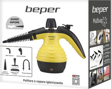 Парова швабра BEPER 50.700 для підлоги, диванів, килимів, 135°C, 350 мл, кабель 3 м