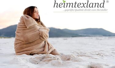 Плед HEIMTEXLAND Super м'який шерпа-фліс, велюровий, теплий, 200x150 см, антрацитово-сірий, ÖkoTex