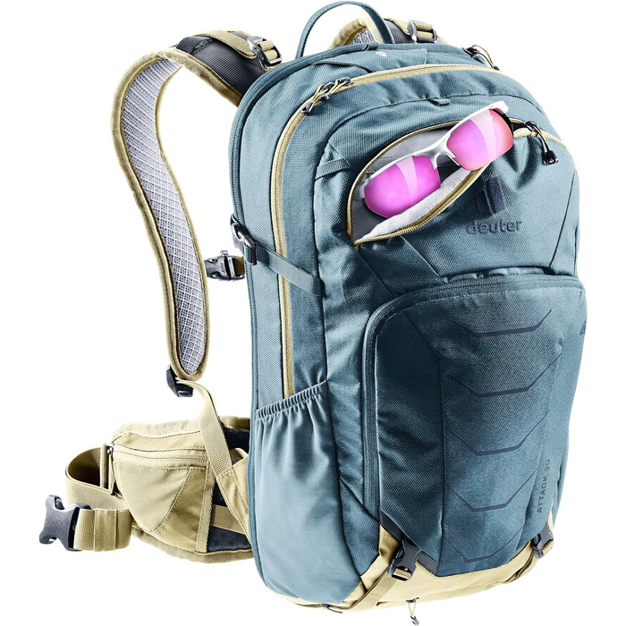 Велосипедний рюкзак Deuter Attack 20 з протектором, 20 л, Atlantic-Desert