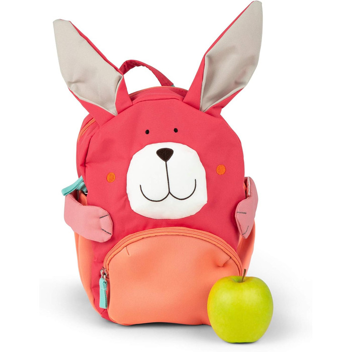 Дитячий рюкзак sigikid для садочка, легкий, міцний, 5,2 л, для дітей 2-5 років, різнокольоровий (зайчик/рожевий), для дитсадка, прогулянок та поїздок