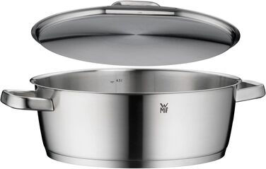 Каструля WMF Iconic 24 см з металевою кришкою, 4.2 л, сталь Cromargan, для індукційних плит