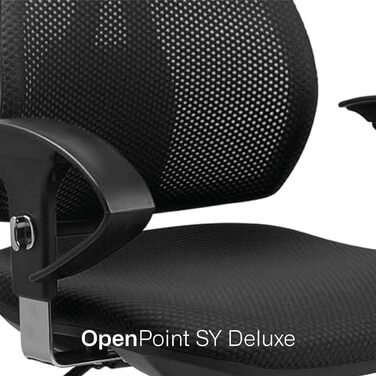 Офісний стілець Topstar Open Point SY Deluxe з регульованими підлокітниками та сітчастою спинкою