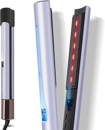 Інфрачервоний іонний випрямляч для волосся PARWIN PRO BEAUTY 2 в 1, випрямляч та плойка, інфрачервона та іонна терапія, антифриз-ефект, блиск, 14 температурних режимів, 100-230℃, фіолетовий