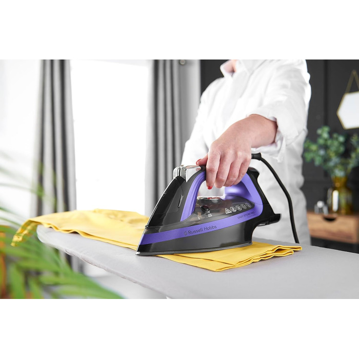Парова праска Russell Hobbs One-Perfect-Temp 2400Вт з керамічною підошвою, антикальком, самочищенням, потужний паровий удар 200г, універсальна температура для всіх тканин, компактне зберігання кабелю