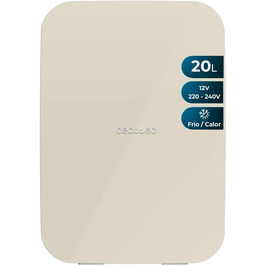 Міні-холодильник Cecotec Bolero MiniCooling 20L Bahamas Beige, 12В/220В, для авто і кемпінгу, з функцією охолодження та нагріву, переносний