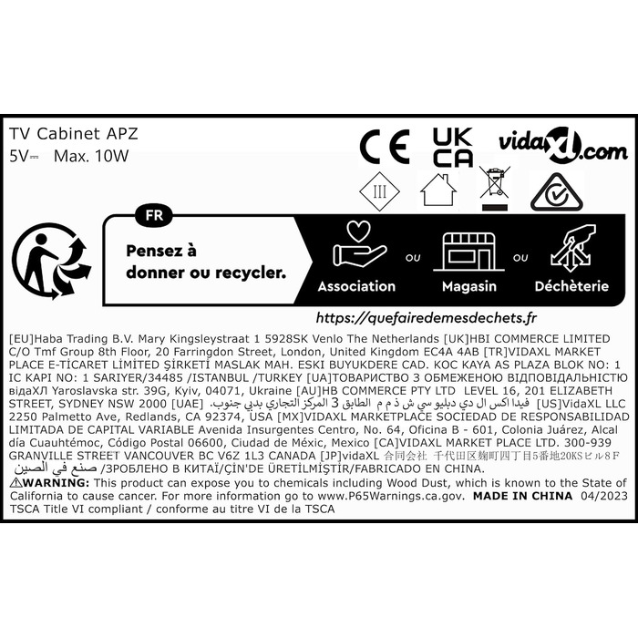 ТВ тумба vidaXL з LED підсвіткою, бетонно-сіра, 160x35x40 см, сучасний низький комод для вітальні