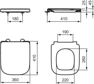 Унітазне сидіння Ideal Standard i.life S з мікроліфтом, біле, Soft Close