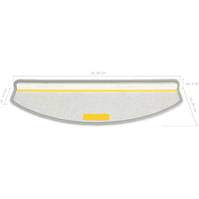 Килимки на сходи Metzker Ariston напівкруглі 65x24 см, кавовий 20 шт.