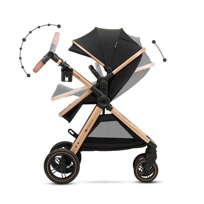 Багатофункціональний дитячий візок Kinderkraft ESME 2в1, Pure Black