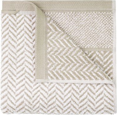 Набір рушників herzbach home 100% бавовна, візерункові, пісочно-сірий/білий, 3 шт. 50x100 см
