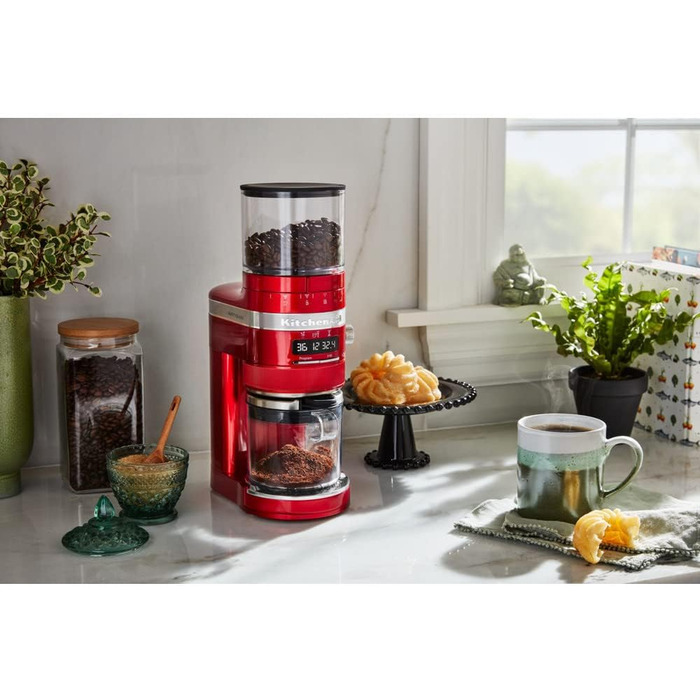 Кавомолка KitchenAid Artisan, червона «Любовне яблуко», електрична, модель KI5KCG8433