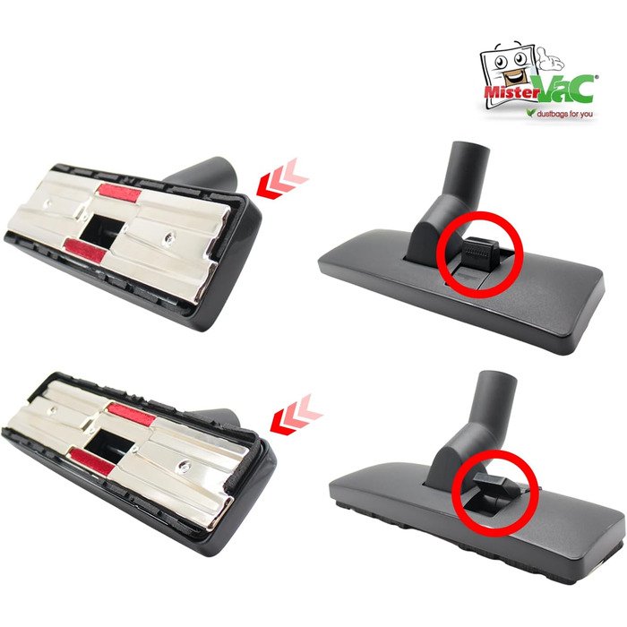 Насадка-щітка для пилососа MisterVac, сумісна з Philips FC8659/01 Performer Active, ручна підлоги, змінна насадка