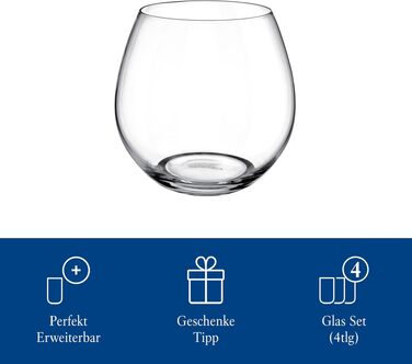 Набір склянок для води Villeroy & Boch Entrée, кришталеве скло, 300 мл, 4 шт., прозорі