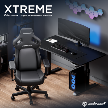 Стіл з електрорегулюванням висоти Anda Seat Xtreme 1800x800 Black