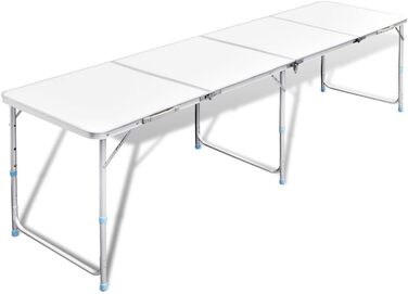 Стіл для кемпінгу vidaXL 240x60 см, складаний туристичний меблі