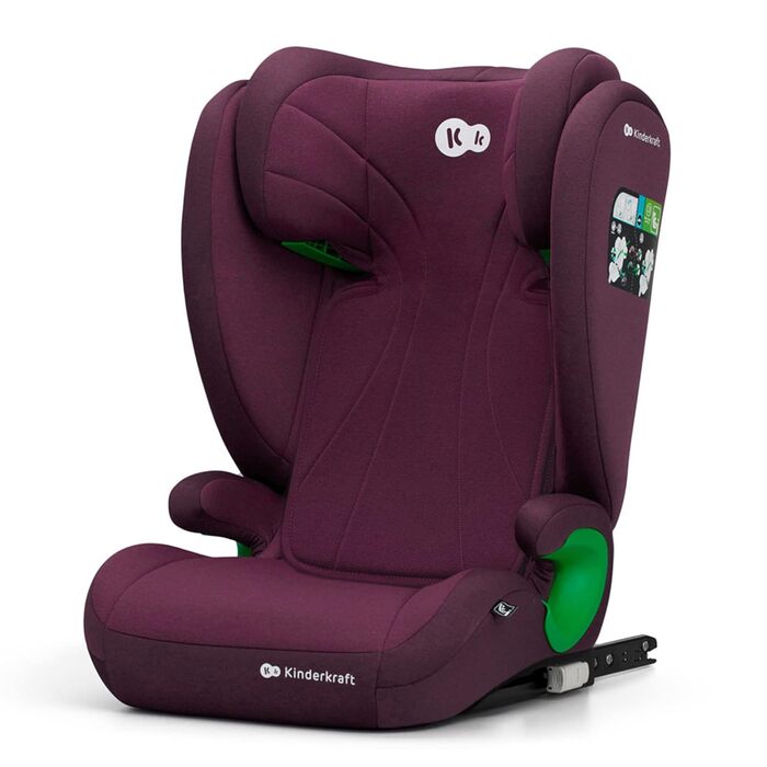 Дитяче автокрісло Kinderkraft JUNIOR FIX2 I-SIZE 15-36 кг, Isofix, група 2/3, 100-150 см, регульована спинка та підголівник, підвищена безпека, бордо