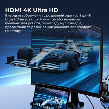 Функціональний хаб 8 в 1 Ajazz AKP01E-B
