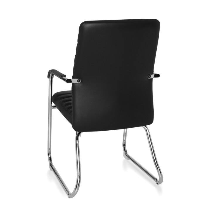 Крісло для конференцій / крісло для полозів / крісло STEEL V PU black hjh OFFICE