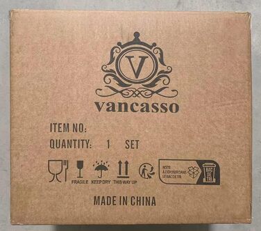 Сервіз столовий з кам'яної кераміки vancasso STERN, 16 предметів, квадратний посуд для 4-12 осіб: миски для мюслі, супові, десертні та обідні тарілки