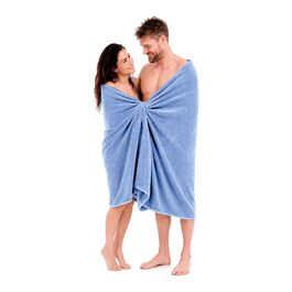 Рушник для сауни та пляжу altego XXL (100 x 200 см), бавовняний великий рушник преміум-якості, синій