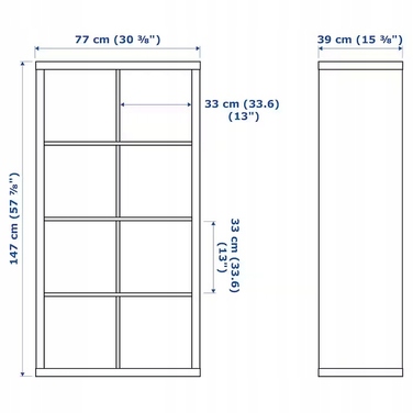 Стелаж Ikea Kallax 77x147x39 см, білий