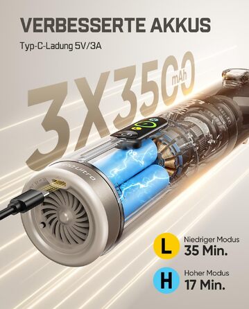 Бездротовий автомобільний пилосос Fanttik Slim V10 Ultra 4-в-1, ручний міні-пилосос для авто та офісу, потужність всмоктування 19 кПа, 2 режими роботи, коричневий