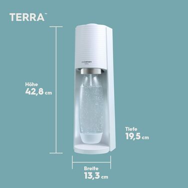 Сифон для газування води SodaStream TERRA з 3 пляшками по 1 л та циліндром CO2