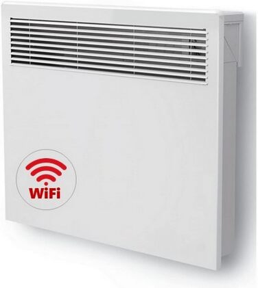 Електричний обігрівач-конвектор настінний з LED-дисплеєм, Wi-Fi та Cloud керуванням, 1500 Вт