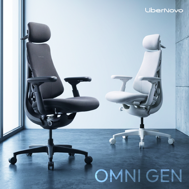 Крісло офісне ергономічне LiberNovo Omni Gen Glacier 48 см