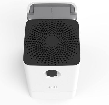 Зволожувач повітря BONECO W300 знімний бак 12 л, для кімнат до 50 м², дуже тихий 27 дБ, 2 режими, авто-вимкнення, мийка повітря, білий
