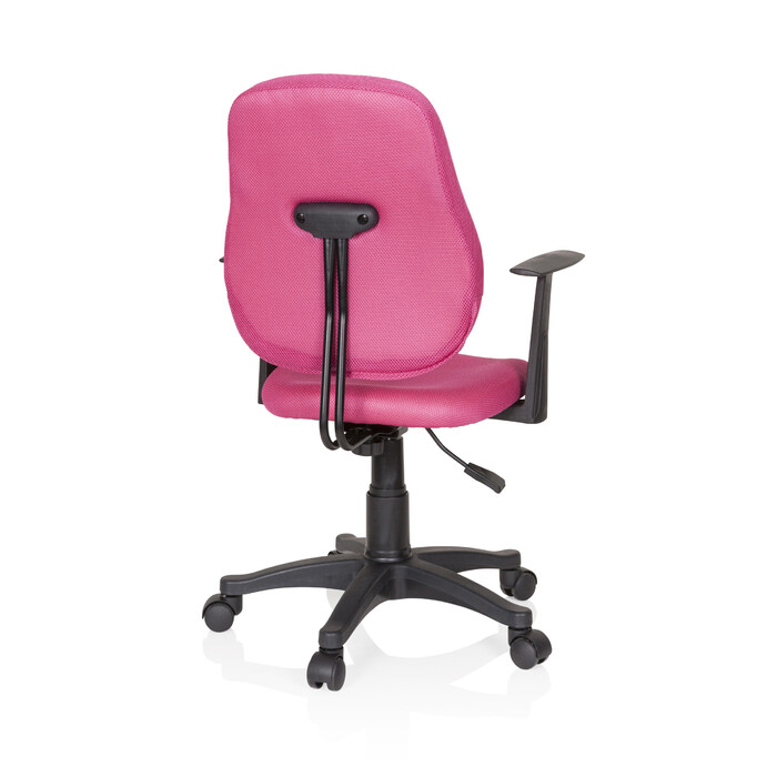 Дитяче офісне крісло / стілець-автомат KIDDY STYLE, тканина, рожево-сірий, hjh OFFICE