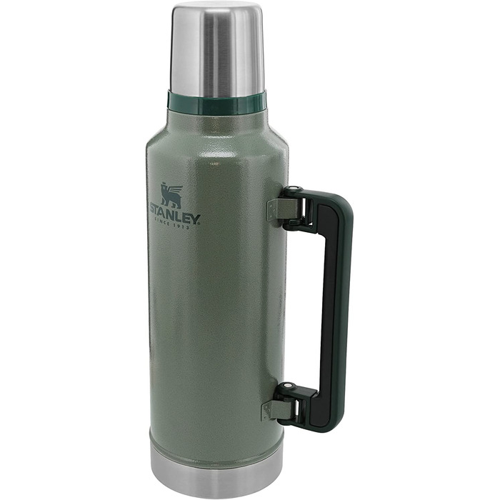 Термос Stanley Classic Legendary 1.9 л, нержавійка, зелений, тримає тепло/холод до 48 годин, BPA-free, можна мити в посудомийці