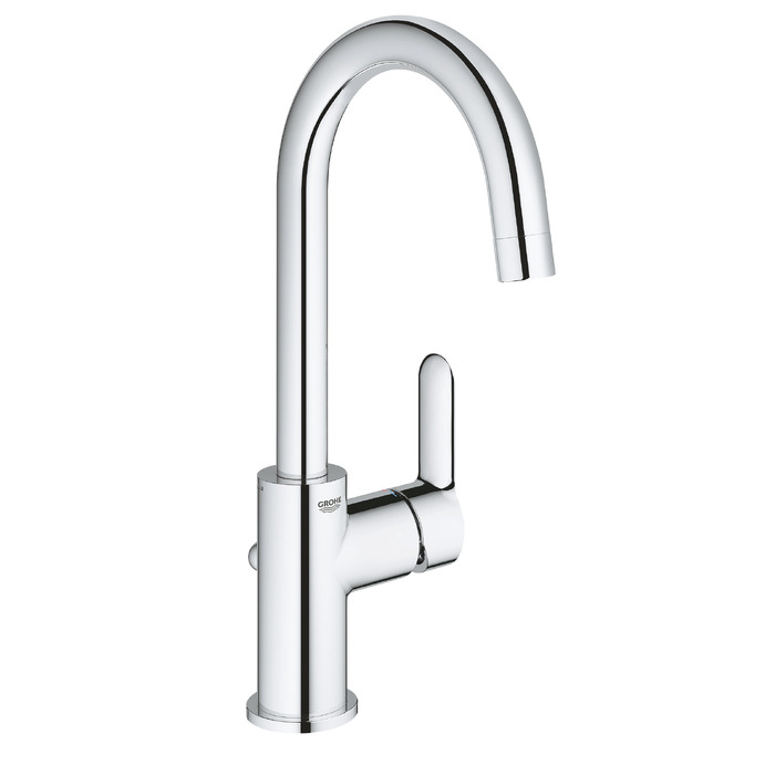 Змішувач для раковини GROHE BauEdge високий, економний, з витяжним механізмом, 31 см, хром (23760000)