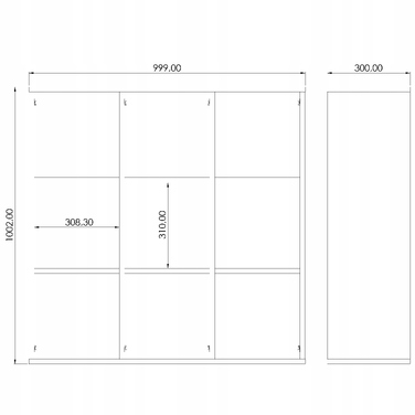 Стелаж Bracia Mebelek 100 x 100 x 30 см, дуб сонома