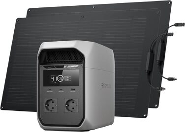 Портативна електростанція EcoFlow DELTA 3 Classic 1024 Вт·год (комплект з 2×100 Вт сонячними панелями)