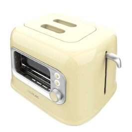 Тостер Cecotec RetroVision жовтий, 2 відділення, 700 Вт, ретро-дизайн, автоматичне вимкнення