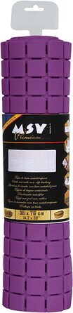 Антибактеріальний килимок для душу MSV Premium, нековзкий, з присосками, аромат троянди, фіолетовий, 54x54 см, прати при 60°C