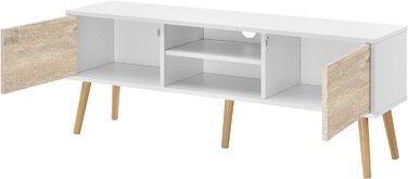 ТВ-тумба [en.casa] Eskilstuna з шафками та полицями, бетон, 120x29,5x46,5 см, для вітальні та спальні