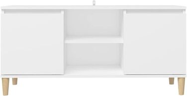 vidaXL ТВ-тумба з масивними ніжками, комод, білий, 103,5x35x50 см