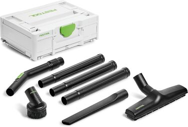 Набір для прибирання Festool RS-ST D 27/36-Plus у Systainer: зігнута ручка, підлогова насадка, подовжувальні трубки, щілинна насадка, щітка для пилу