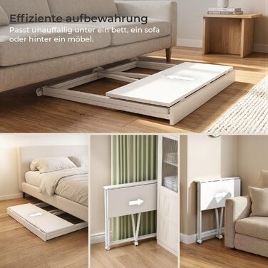 Складаний комп'ютерний стіл MEUBLE Cosy для ноутбука та ПК, компактний робочий стіл для офісу та дому, білий