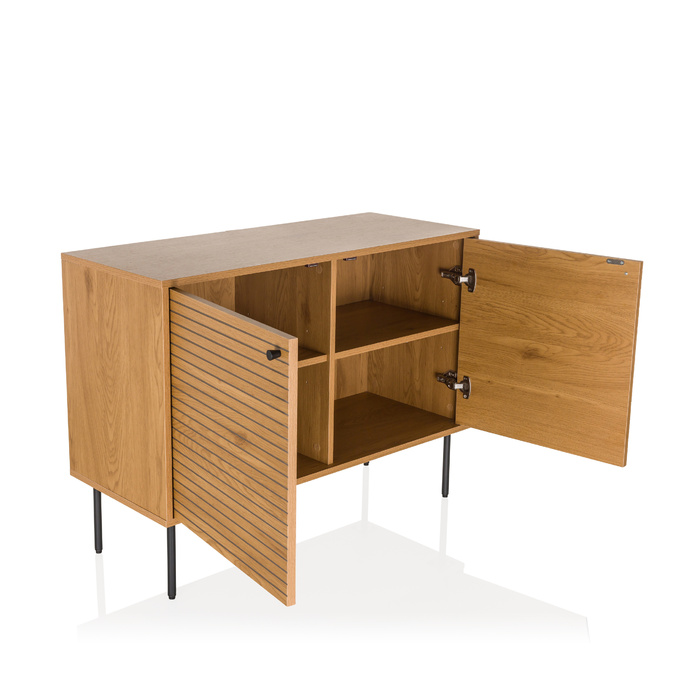 Сервант LINNO S 100x40x74 см, 2 дверцята, дуб, hjh LIVING