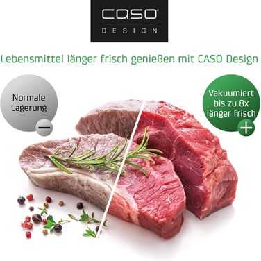 Вакууматор CASO GourmetVAC 480: професійний, подвійна запайка, насос 20 л/хв, регулювання потужності + 10 пакетів