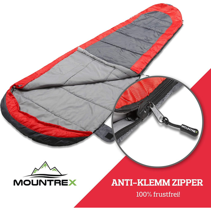 Спальний мішок MOUNTREX ультралегкий та компактний 850г, літній, мумія 205x75см, для підлітків і дорослих, з бонусною подушкою, для туризму та кемпінгу
