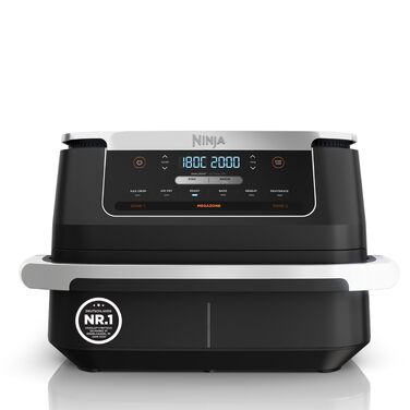 Аерофритюрниця Ninja FlexDrawer AF550EU 6.6 л, чорна: багатофункціональна фритюрниця 6-в-1 з великою шухлядою Dual Zone, функціями запікання та Max Crisp