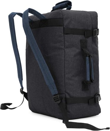 blnbag M3 – компактний надлегкий туристичний рюкзак 35 л, чорний антрацит, універсальний, з м’якими регульованими лямками або як сумка з ручкою, унісекс