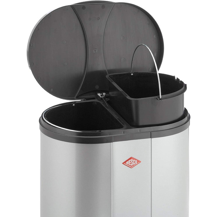 Сортувальний кошик Wesco Öko-Sammler 170, 2 x 15 л, пластик, сріблястий
