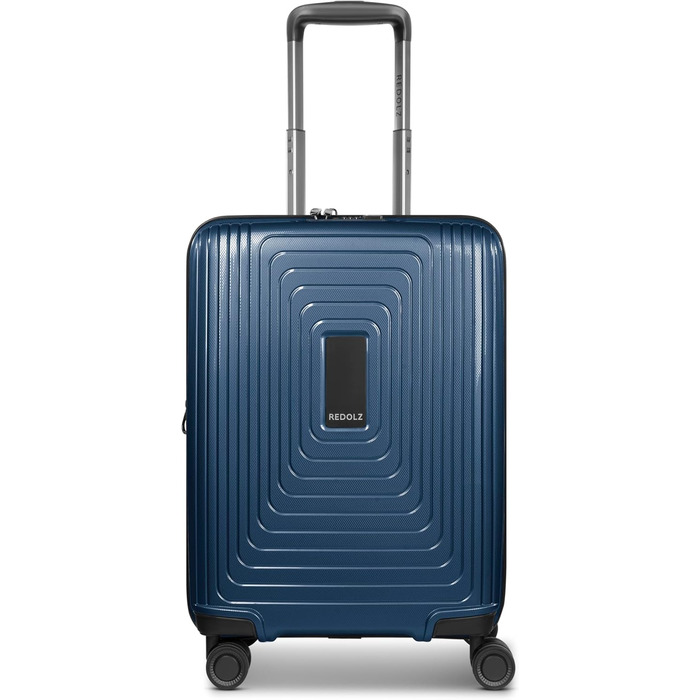 Набір валіз REDOLZ Essentials 14: S (55 см), M (66 см), L (77 см) з розширенням, TSA, 4 колеса (Dark Blue Metallic)