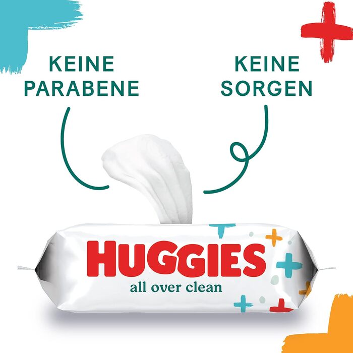 Вологі серветки для дітей Huggies All Over Clean, 10 паків по 56 шт (загальна кількість 560 шт), набір на місяць