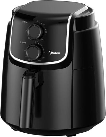 Аерофритюрниця Midea MF-TN35D2 3,5 л, без олії, 200°C, таймер 60 хв, мультифункціональна, чорна